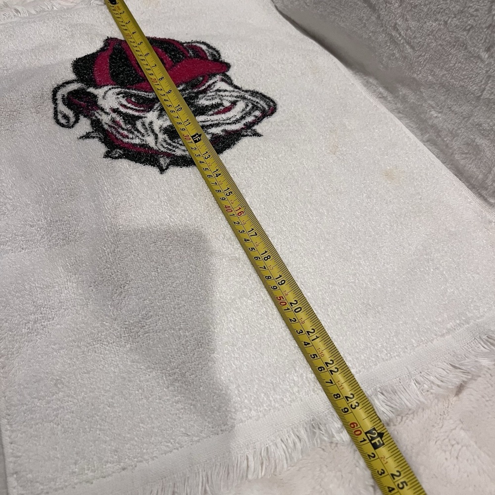 Vintage Georgia Bulldog 24" x 15" White UGA Logo Hand Towel -‎ READ